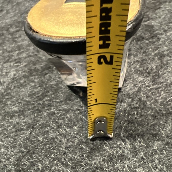 Vintage Renica Womens Size 8M Gold Lucite Wedge Heel Sandals Very Retro - Picture 11 of 13